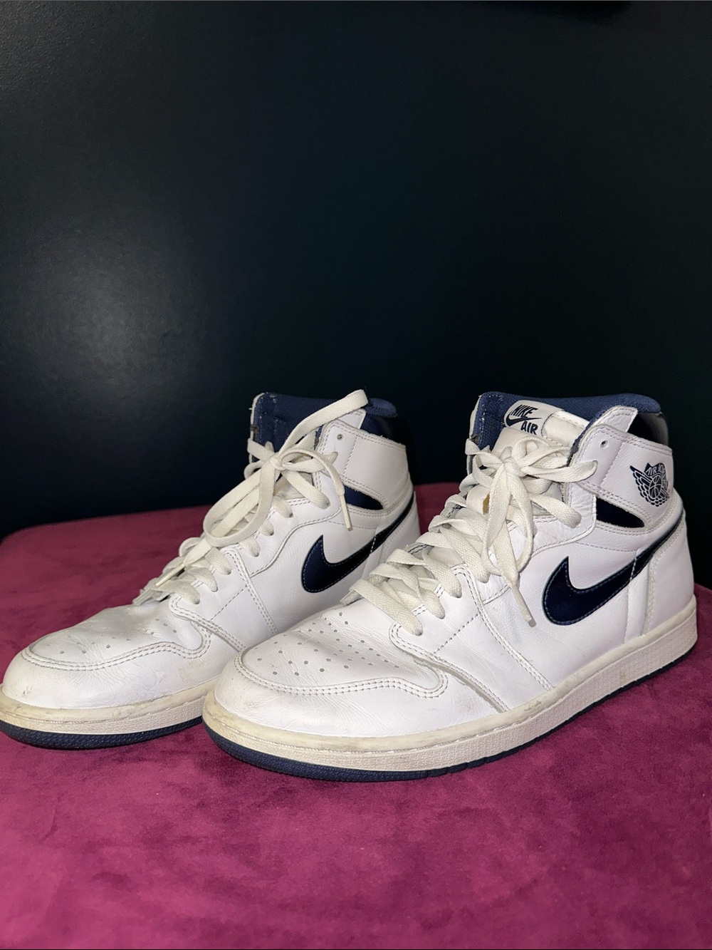 Jordan High-Top Sneakers - White / Navy